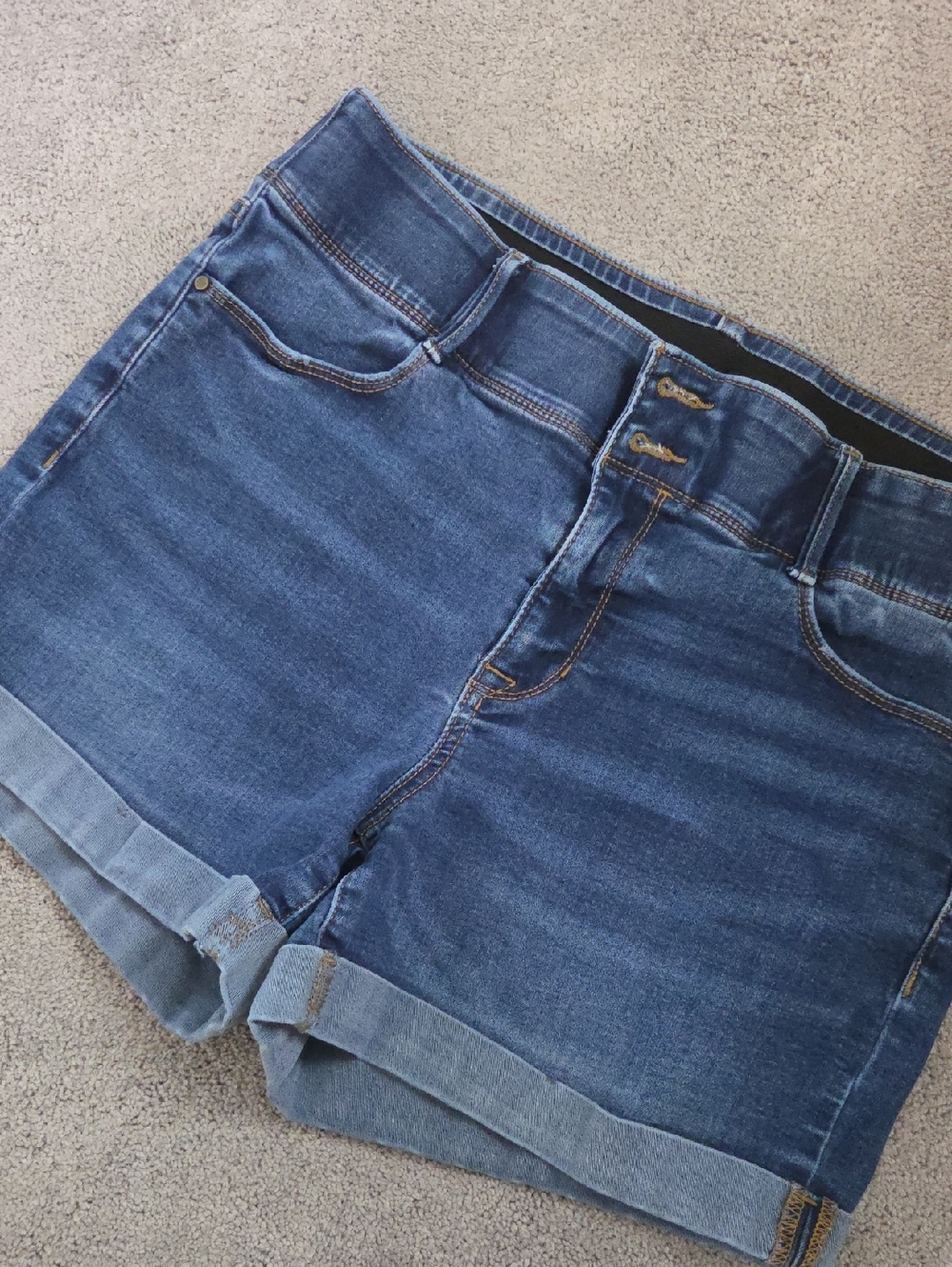 Apt. 9 Tummy Control Denim Cuffed Shorts